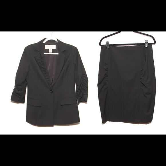 Doncaster Ruched Pencil Skirt and Blazer Jacket Set Size 10 - Picture 1 of 16